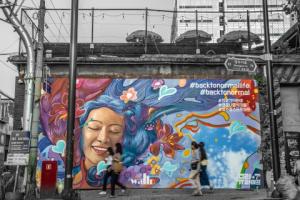 코로나19 종식을 희망하는 '스트릿 아트' 성수동 복합문화공간 ‘바이산’ 외벽에 선보여