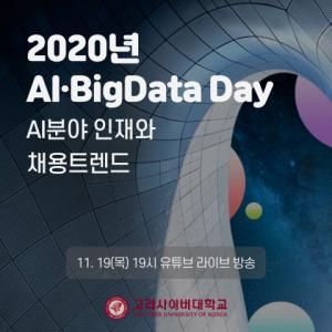 고려사이버대 미래학부,  AI분야 인재와 채용 트렌드에 대한 ‘2020년 AI·BigData Day’ 진행